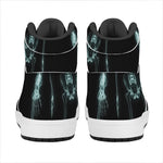 Human Skeleton X-Ray Print High Top Leather Sneakers