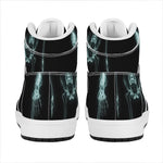 Human Skeleton X-Ray Print High Top Leather Sneakers