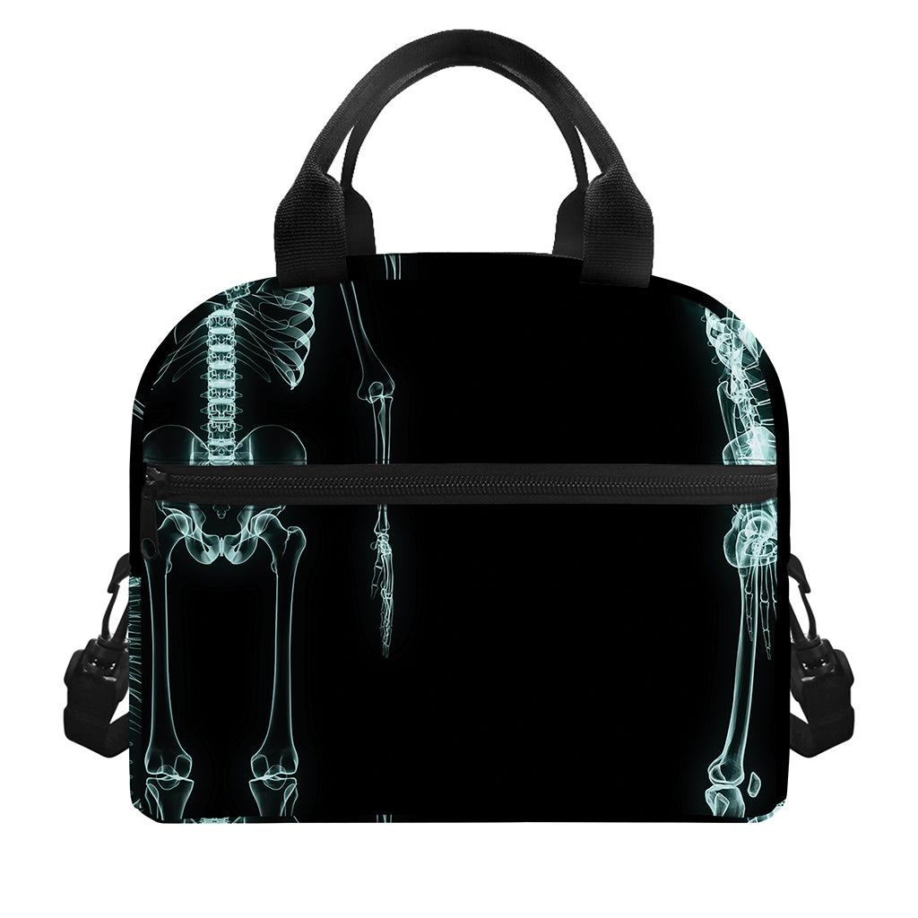Human Skeleton X-Ray Print Insulated Lunch Bag