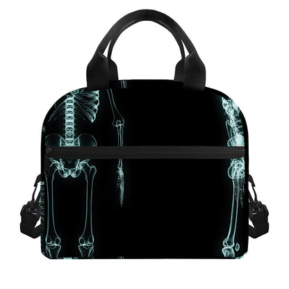 Human Skeleton X-Ray Print Insulated Lunch Bag