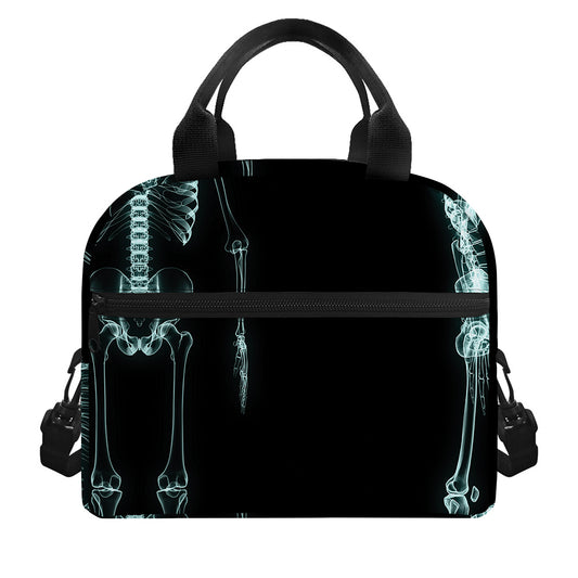 Human Skeleton X-Ray Print Insulated Lunch Bag