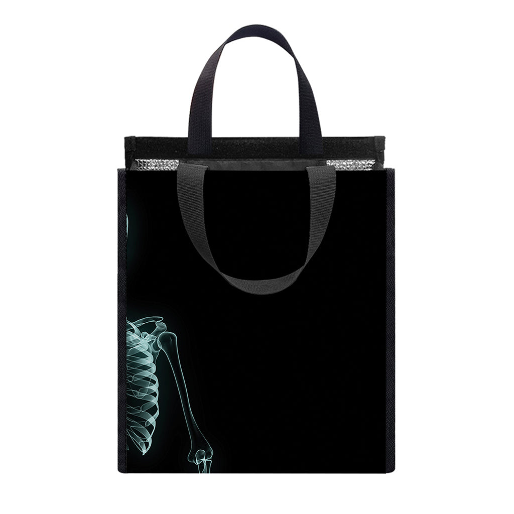 Human Skeleton X-Ray Print Insulated Lunch Tote