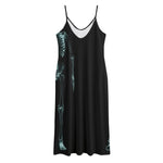 Human Skeleton X-Ray Print Jersey Midi Cami Dress