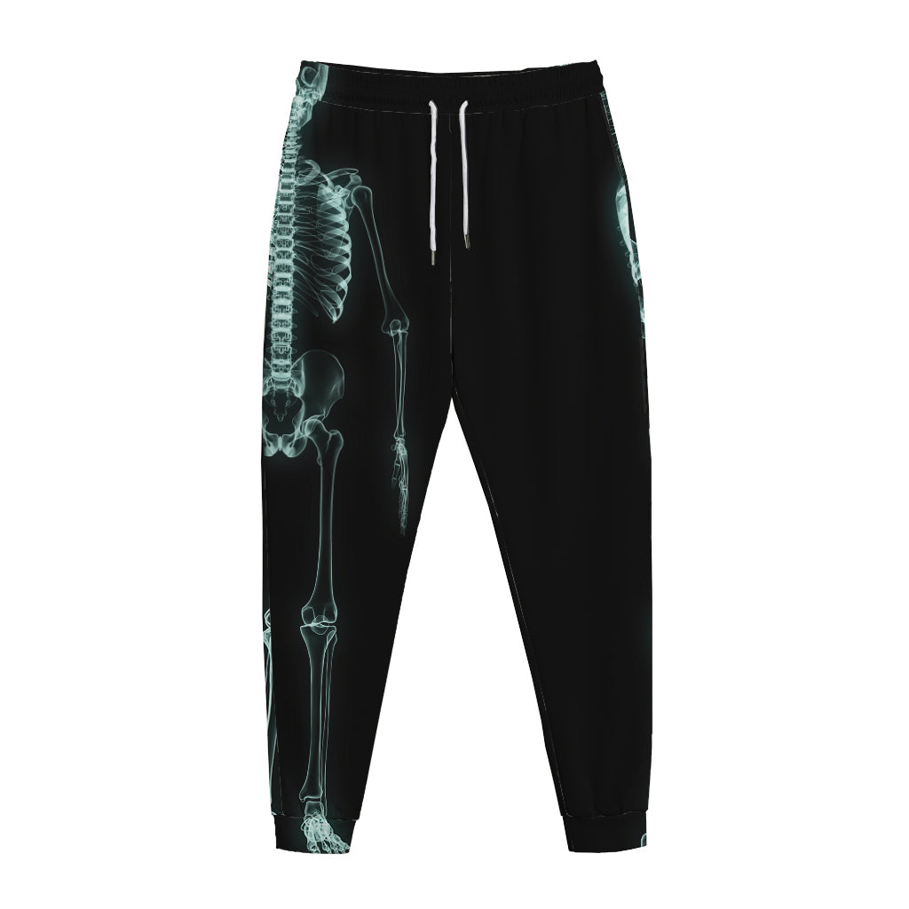 Human Skeleton X-Ray Print Jogger Pants