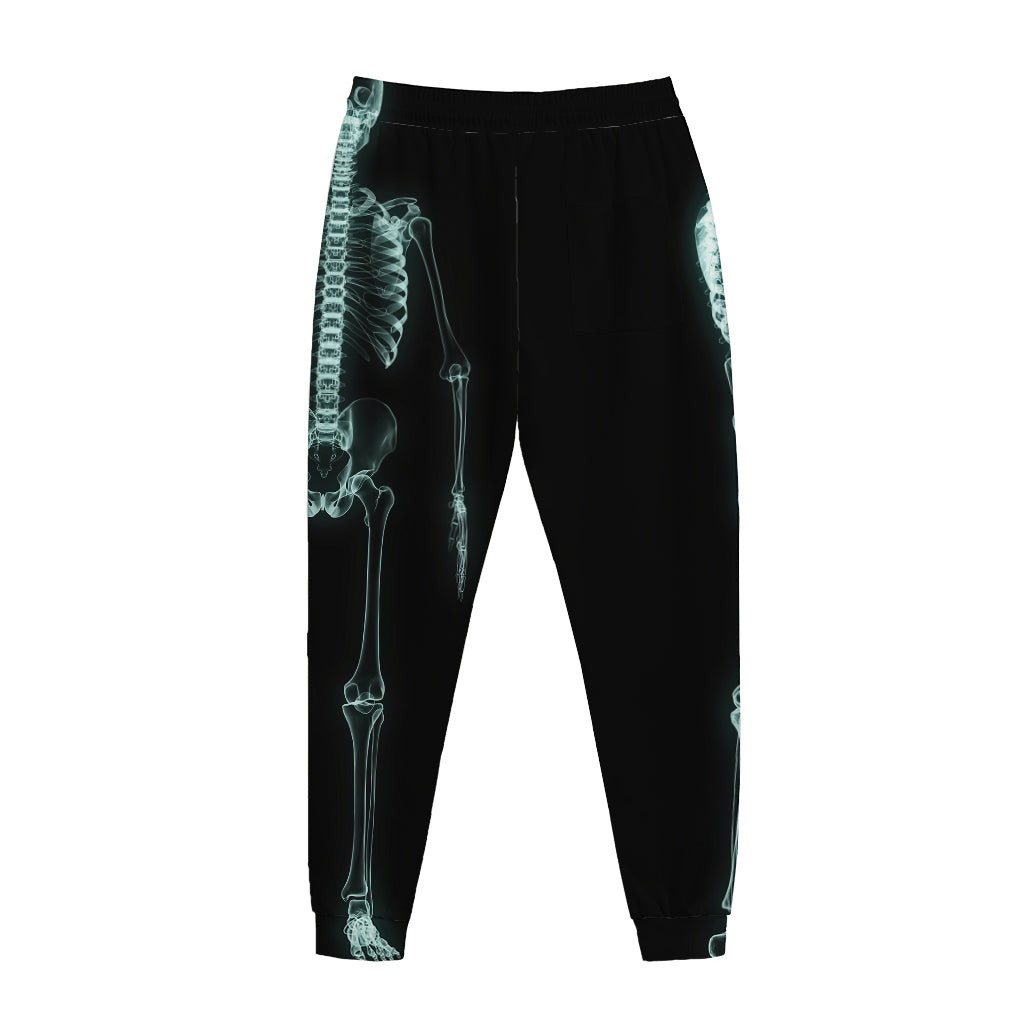 Human Skeleton X-Ray Print Jogger Pants