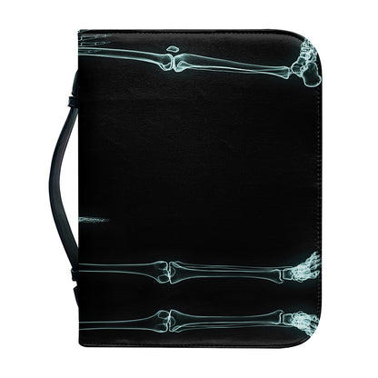 Human Skeleton X-Ray Print Leather Bible Cover