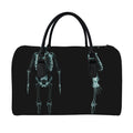 Human Skeleton X-Ray Print Leather Duffel Bag