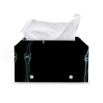 Human Skeleton X-Ray Print Leather Tissue Box Cover