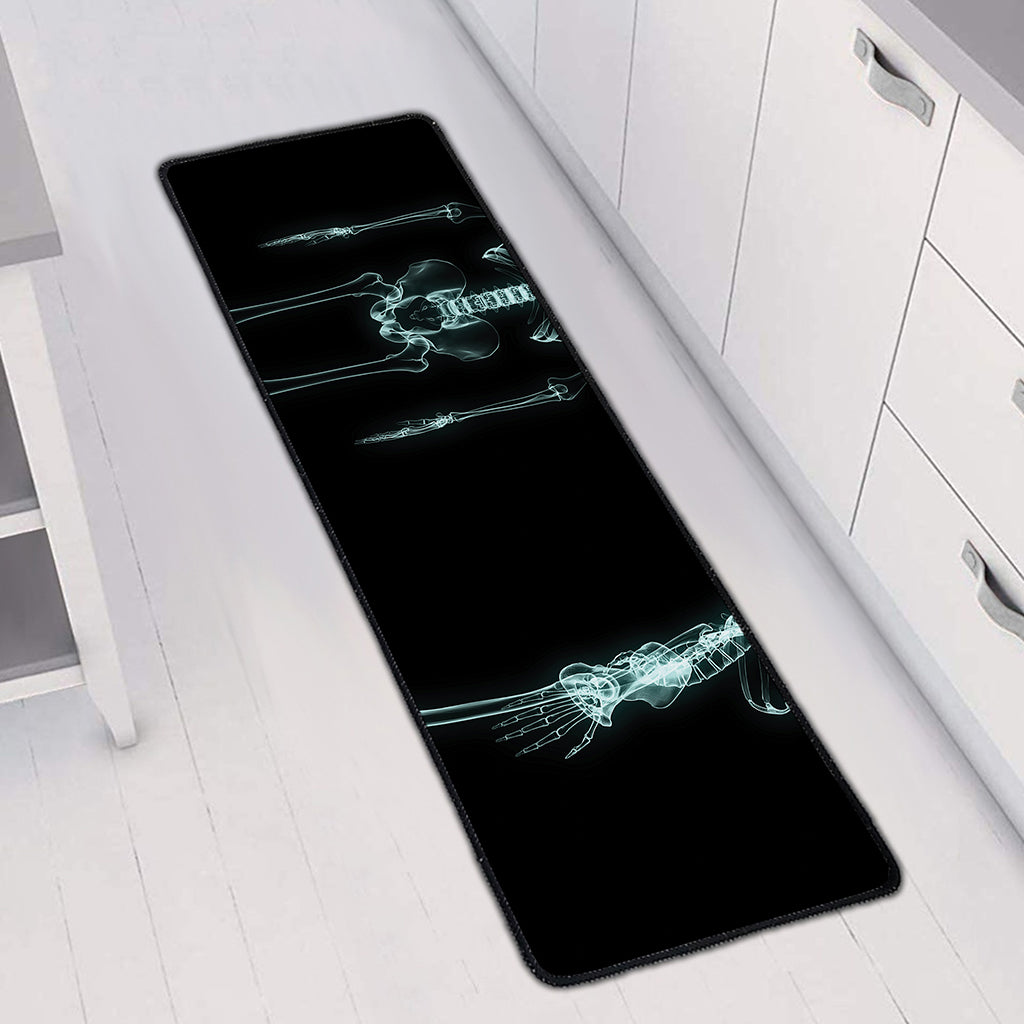 Human Skeleton X-Ray Print Long Kitchen Mat