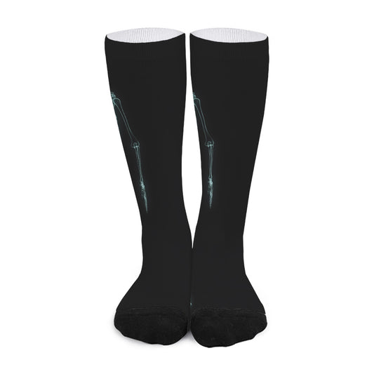 Human Skeleton X-Ray Print Long Socks