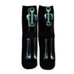 Human Skeleton X-Ray Print Long Socks