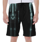 Human Skeleton X-Ray Print Men's Beach Shorts