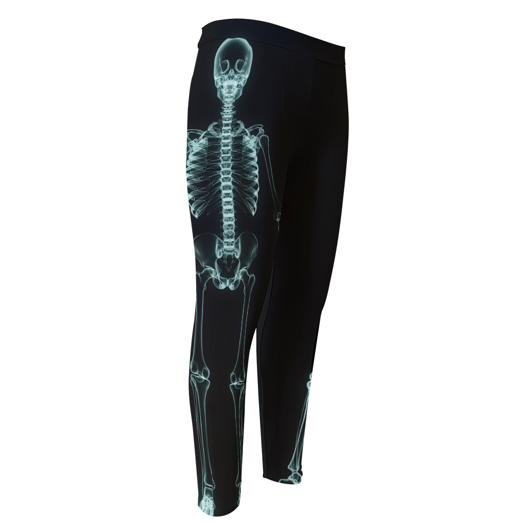 Human Skeleton X-Ray Print Men's Compression Pants