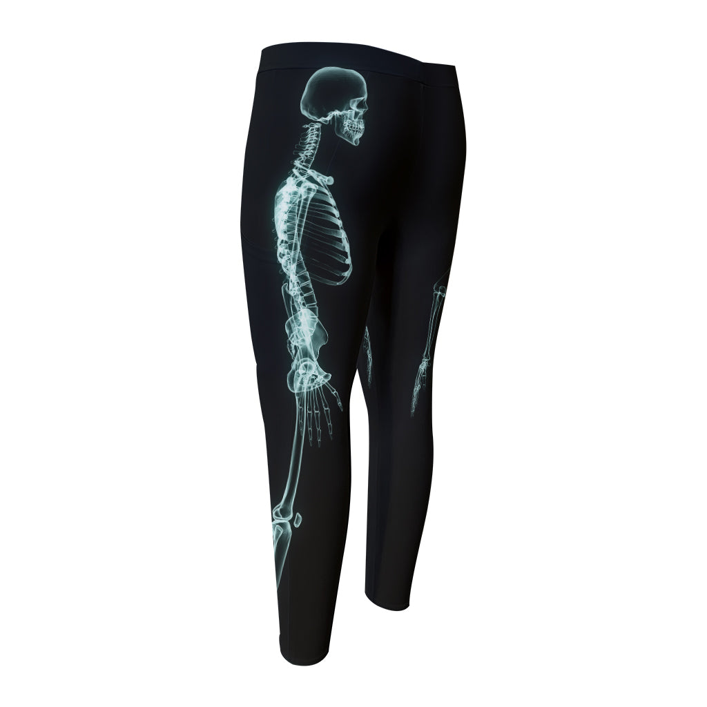 Human Skeleton X-Ray Print Men's Compression Pants