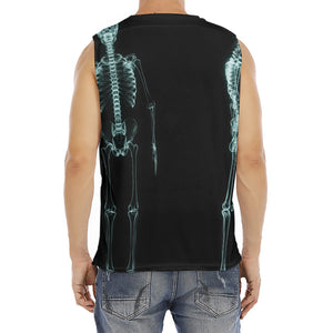 Human Skeleton X-Ray Print Men's Fitness Tank Top