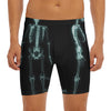 Human Skeleton X-Ray Print Men's Long Boxer Briefs