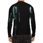 Human Skeleton X-Ray Print Men's Long Sleeve Rash Guard