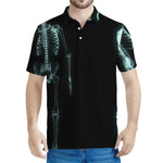 Human Skeleton X-Ray Print Men's Polo Shirt