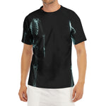 Human Skeleton X-Ray Print Men's Short Sleeve Rash Guard