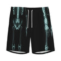 Human Skeleton X-Ray Print Men's Athletic Shorts
