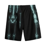 Human Skeleton X-Ray Print Men's Sports Shorts