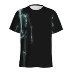 Human Skeleton X-Ray Print Men's Sports T-Shirt