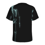 Human Skeleton X-Ray Print Men's Sports T-Shirt