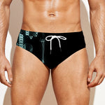 Human Skeleton X-Ray Print Men's Swim Briefs