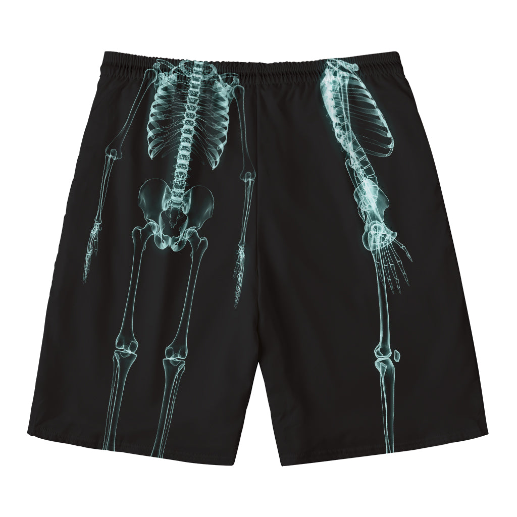 Human Skeleton X-Ray Print Men's Swim Trunks