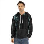 Human Skeleton X-Ray Print Men's Velvet Pullover Hoodie
