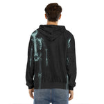 Human Skeleton X-Ray Print Men's Velvet Pullover Hoodie