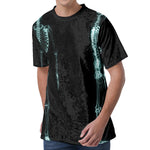 Human Skeleton X-Ray Print Men's Velvet T-Shirt