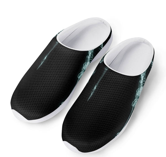 Human Skeleton X-Ray Print Mesh Casual Shoes