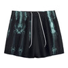 Human Skeleton X-Ray Print Mesh Shorts