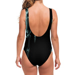 Human Skeleton X-Ray Print One Piece Swimsuit