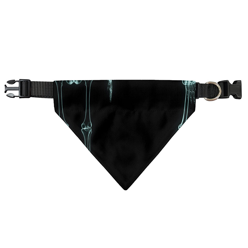 Human Skeleton X-Ray Print Over The Collar Dog Bandana