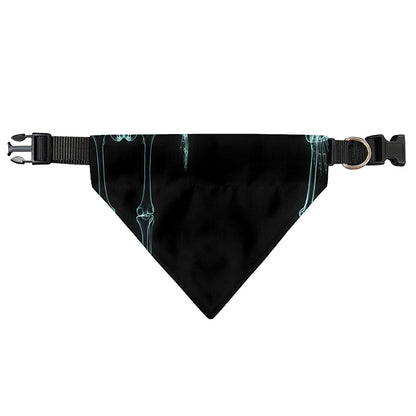 Human Skeleton X-Ray Print Over The Collar Dog Bandana
