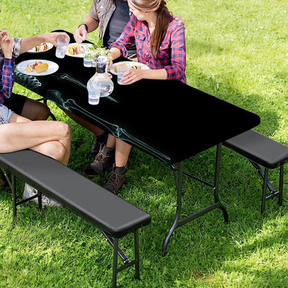Human Skeleton X-Ray Print Picnic Table Cover