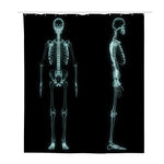 Human Skeleton X-Ray Print Polyester Shower Curtain