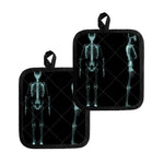 Human Skeleton X-Ray Print Pot Holders