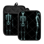 Human Skeleton X-Ray Print Pot Holders With Pocket