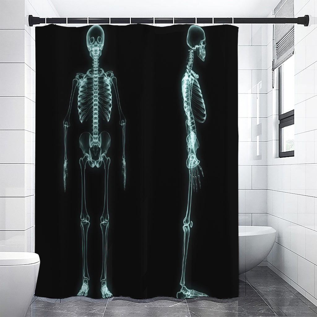 Human Skeleton X-Ray Print Premium Shower Curtain