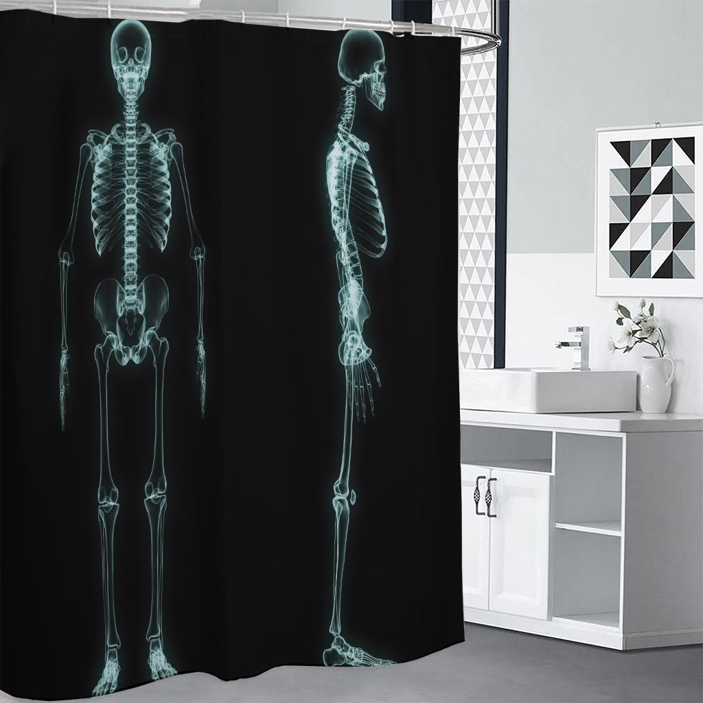 Human Skeleton X-Ray Print Premium Shower Curtain