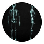 Human Skeleton X-Ray Print Round Blanket