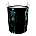 Human Skeleton X-Ray Print Round Laundry Basket