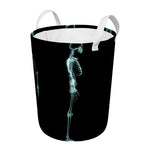 Human Skeleton X-Ray Print Round Laundry Basket