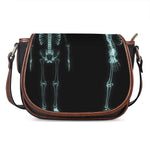 Human Skeleton X-Ray Print Saddle Bag