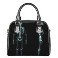 Human Skeleton X-Ray Print Shoulder Handbag