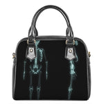 Human Skeleton X-Ray Print Shoulder Handbag