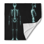 Human Skeleton X-Ray Print Silk Bandana